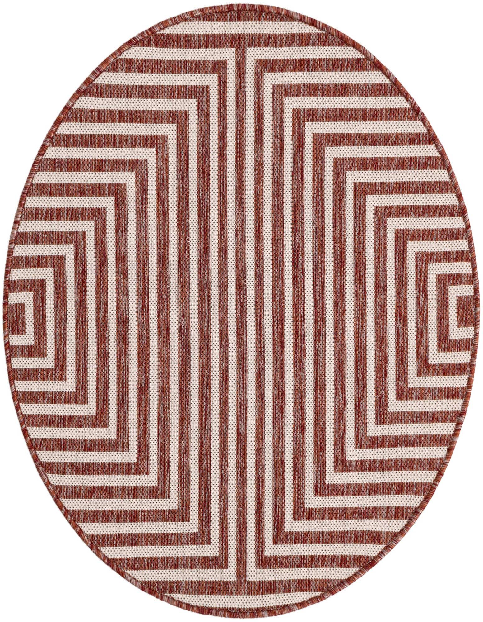3' x 3' Easy-Clean Modern Indoor / Outdoor Round Rug