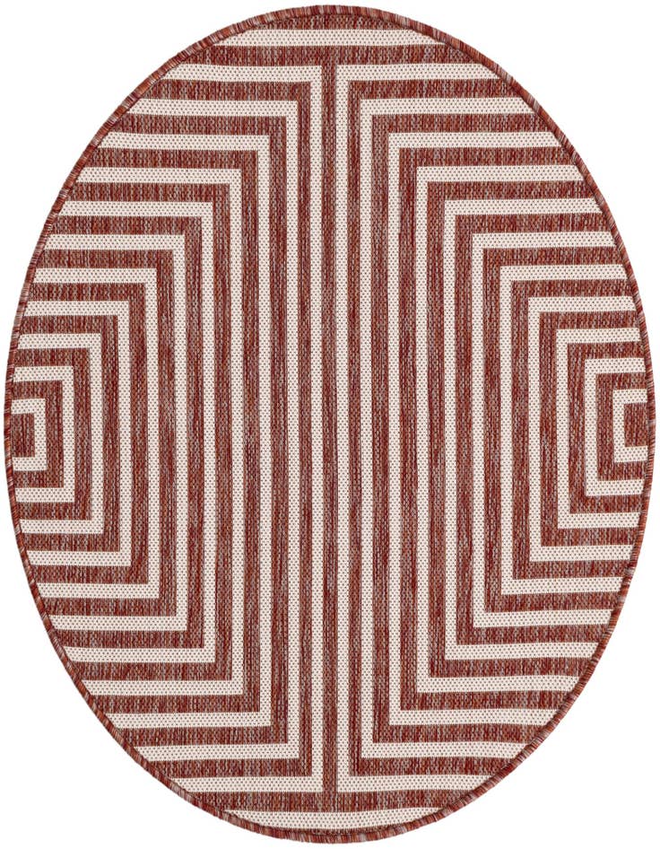 Detail image of 3' x 3' Easy-Clean Modern Indoor / Outdoor Round Rug