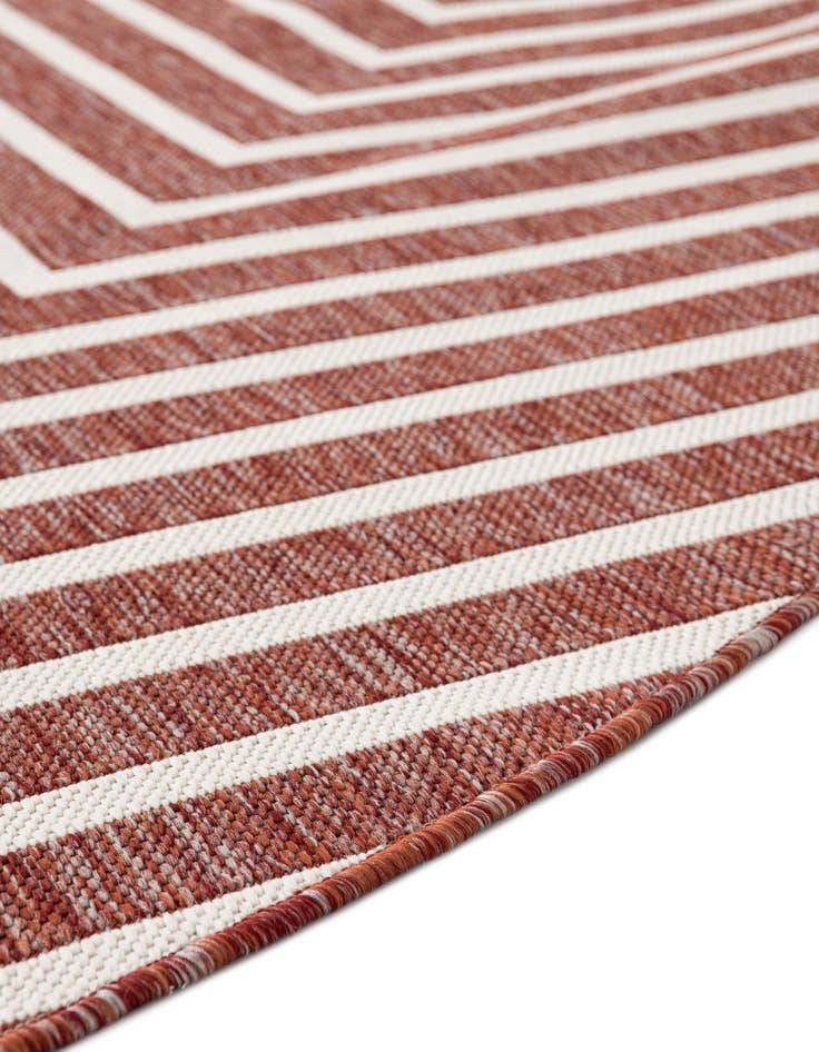 Detail image of 3' x 3' Easy-Clean Modern Indoor / Outdoor Round Rug