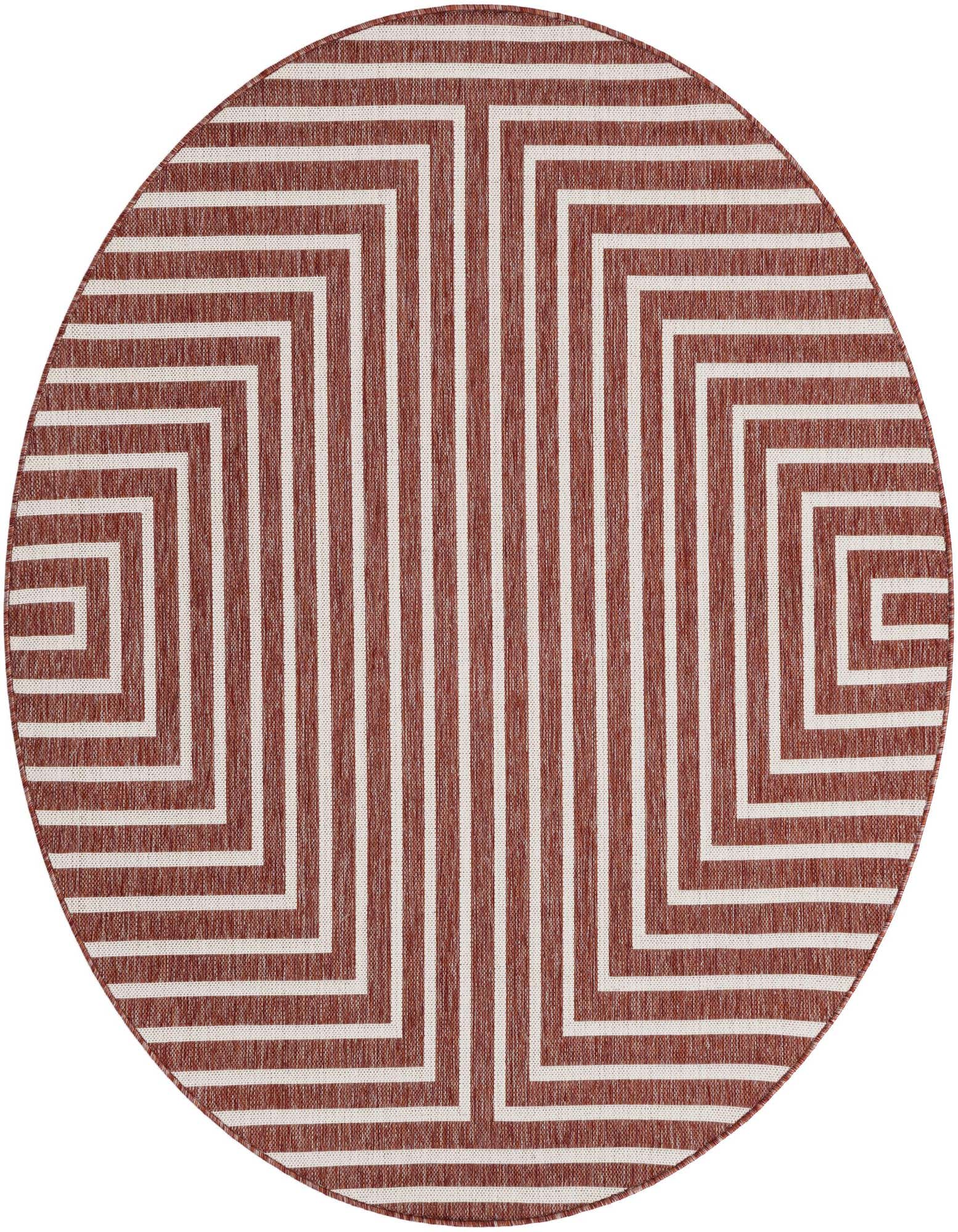 6' x 6' Easy-Clean Modern Indoor / Outdoor Round Rug