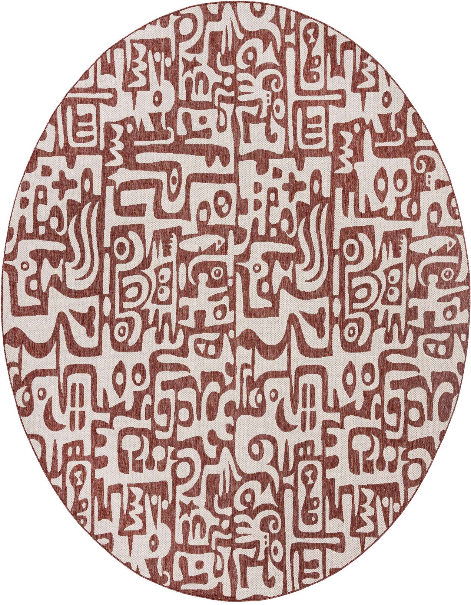 12' x 12' Easy-Clean Modern Indoor / Outdoor Round Rug