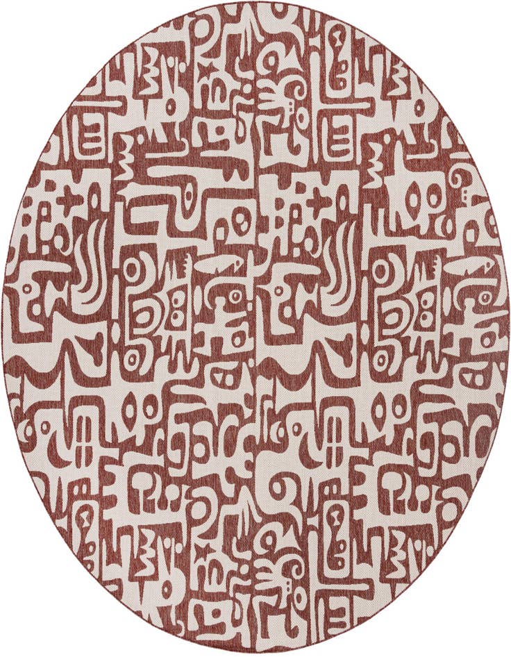 Detail image of 12' x 12' Easy-Clean Modern Indoor / Outdoor Round Rug