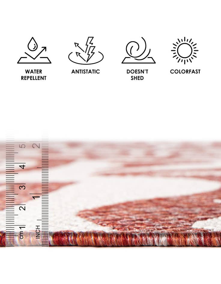 Detail image of 10' x 10' Easy-Clean Modern Indoor / Outdoor Round Rug
