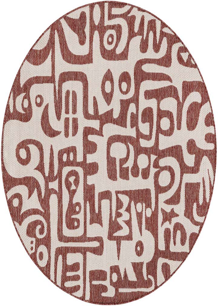 6' x 6' Easy-Clean Modern Indoor / Outdoor Round Rug