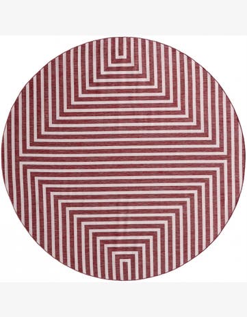 13' x 13' Easy-Clean Modern Indoor / Outdoor Round Rug