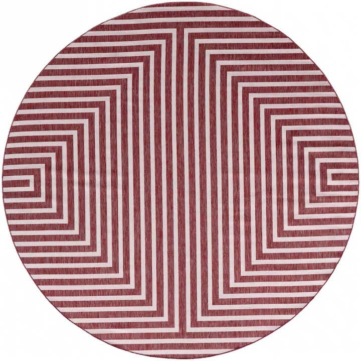 13' x 13' Easy-Clean Modern Indoor / Outdoor Round Rug