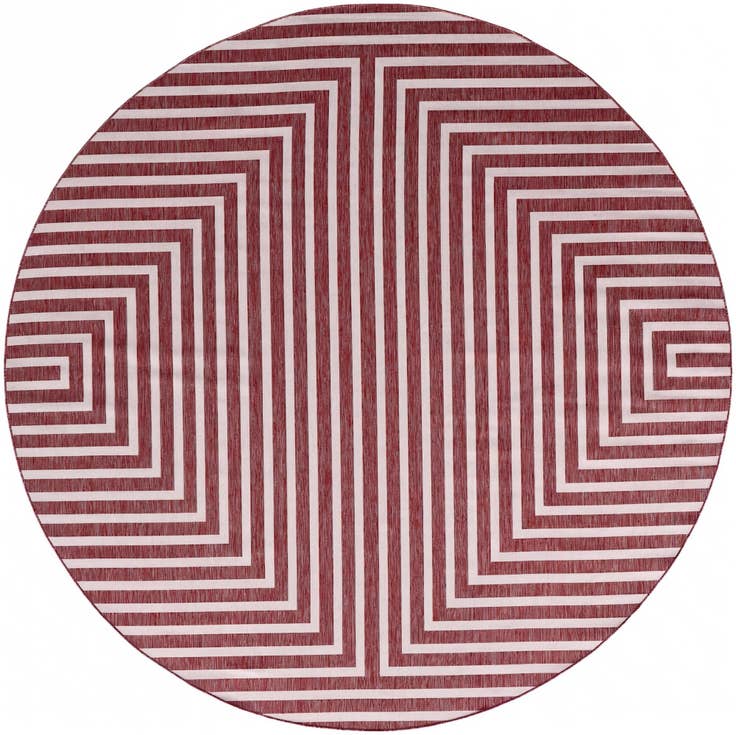 Detail image of 13' x 13' Easy-Clean Modern Indoor / Outdoor Round Rug