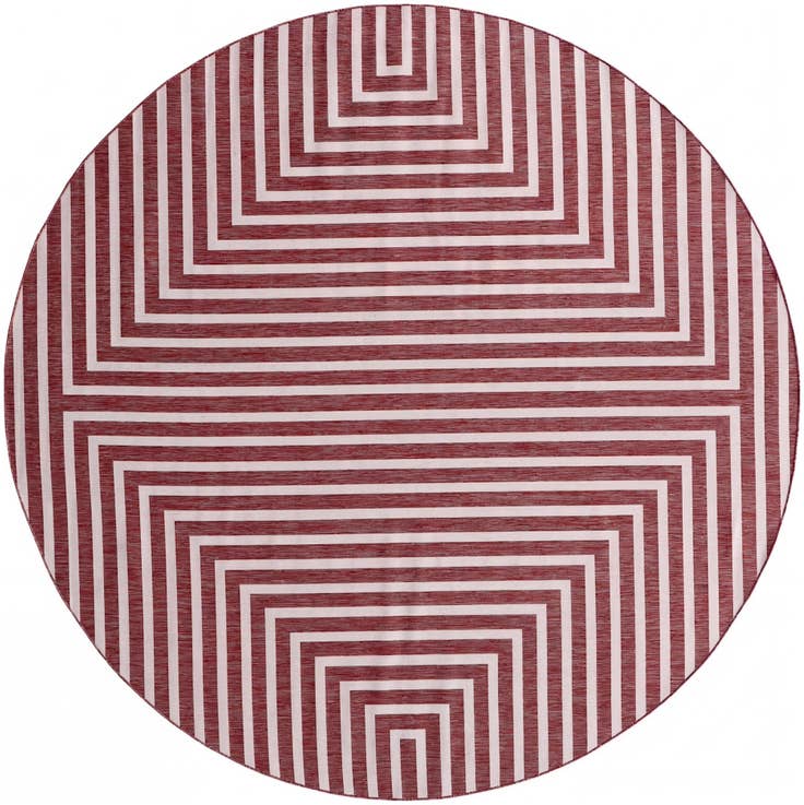 Detail image of 13' x 13' Easy-Clean Modern Indoor / Outdoor Round Rug