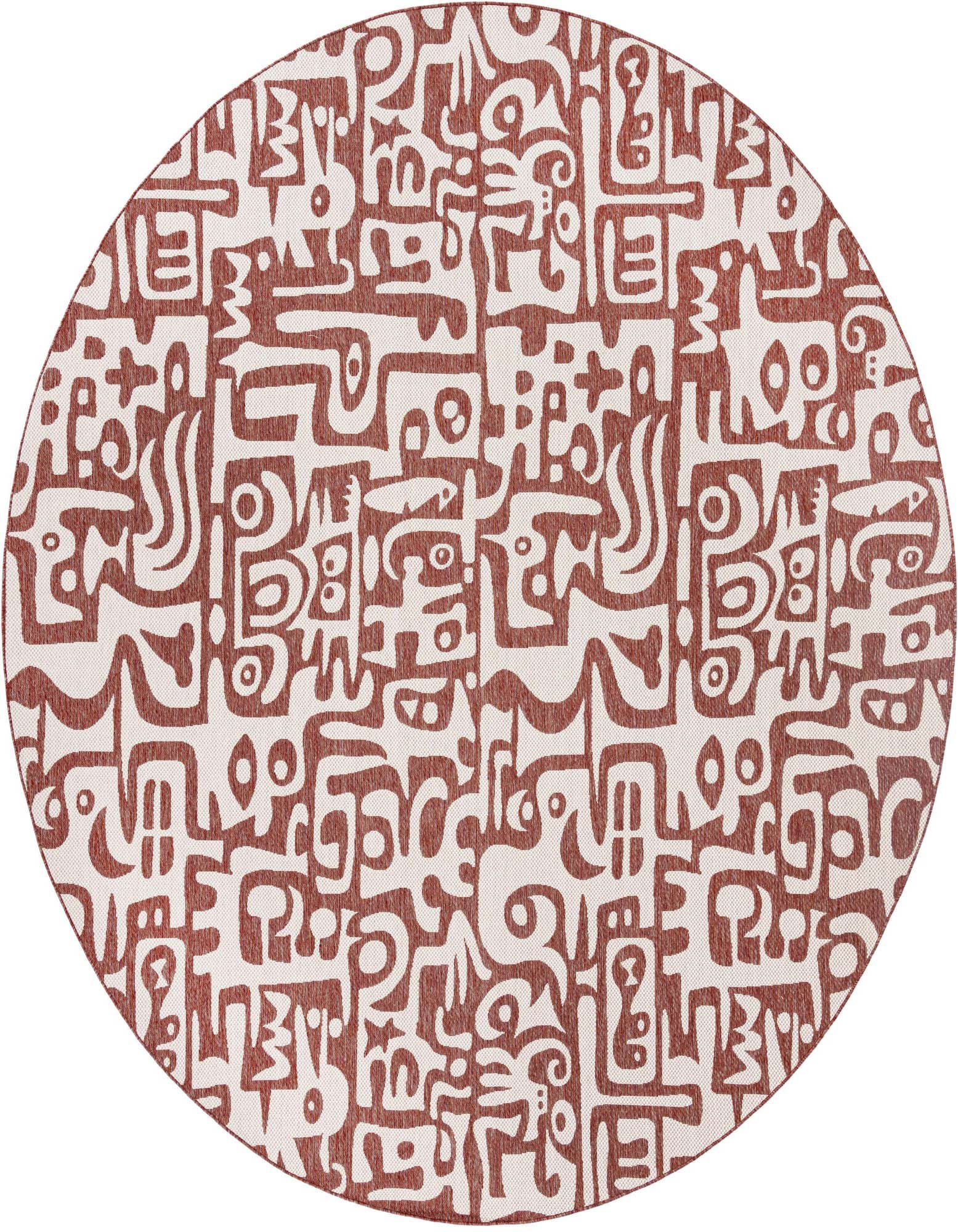 13' x 13' Easy-Clean Modern Indoor / Outdoor Round Rug