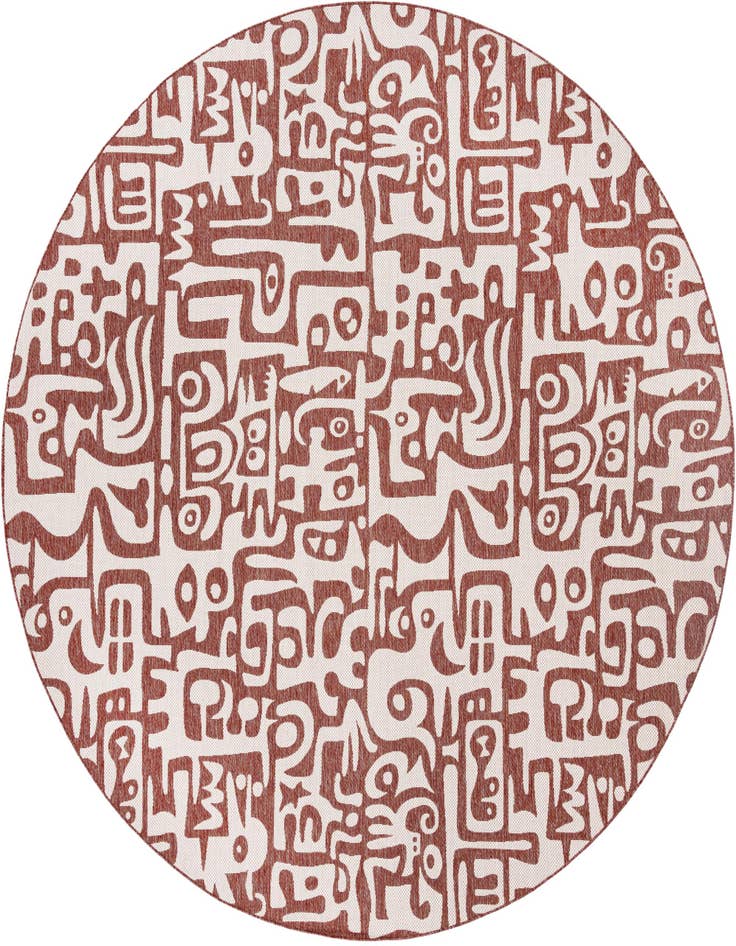 Detail image of 13' x 13' Easy-Clean Modern Indoor / Outdoor Round Rug