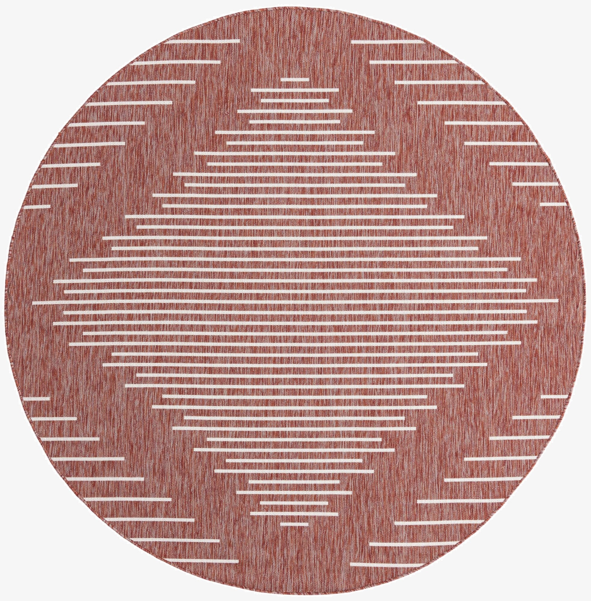 Primary image 7' 10 x 7' 10  Washable Modern Indoor / Outdoor Round Rug