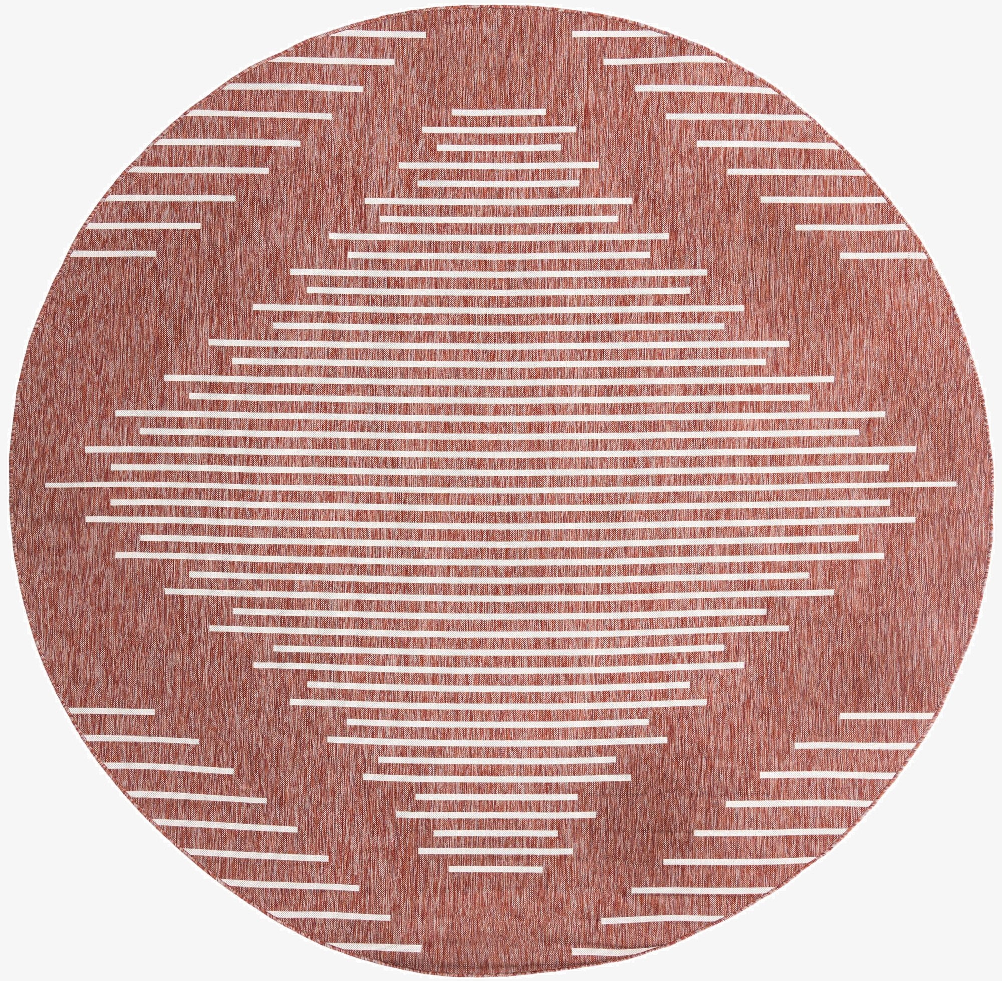 10' 8 x 10' 8  Washable Modern Indoor / Outdoor Round Rug