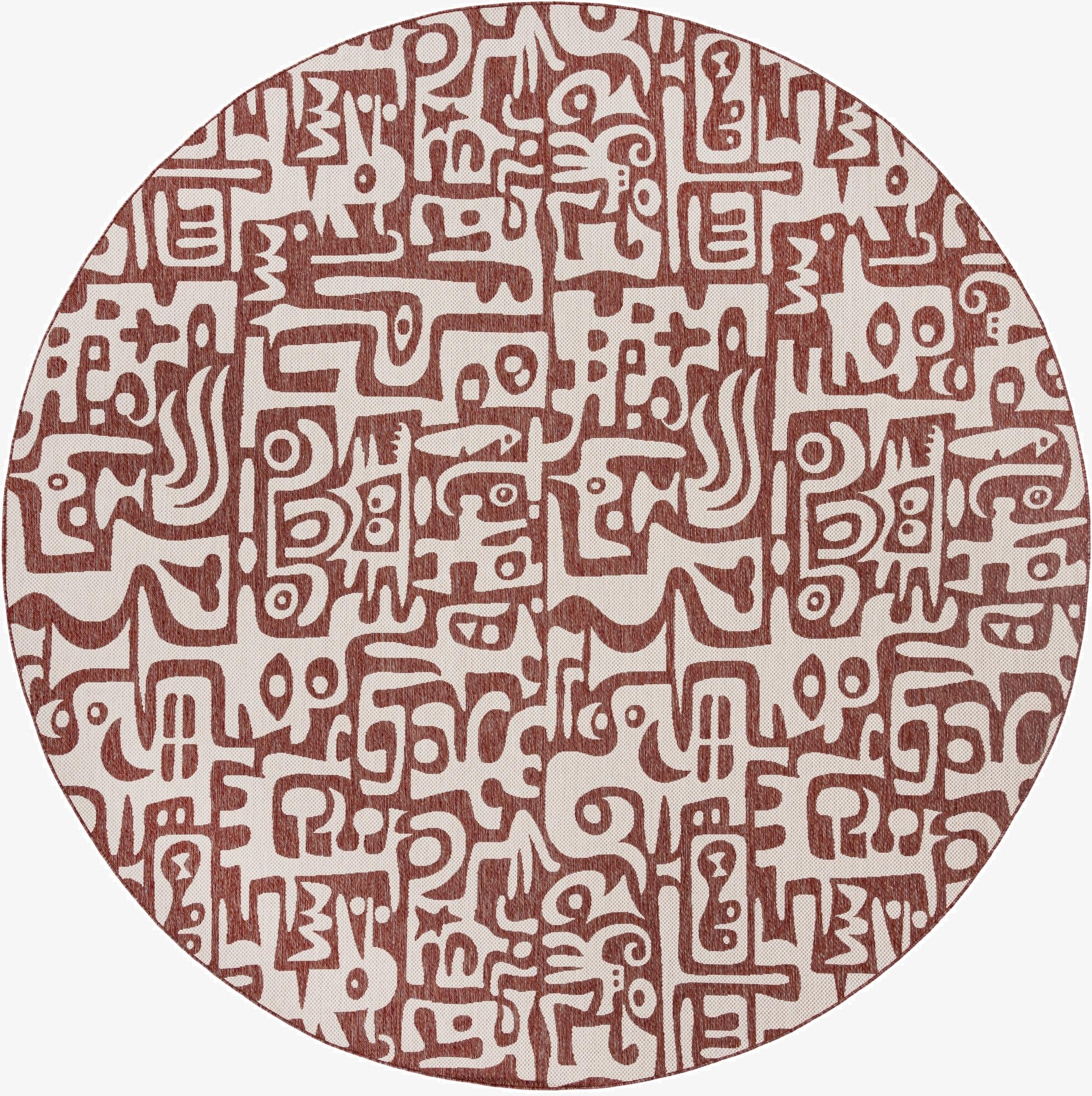 12' x 12'  Washable Modern Indoor / Outdoor Round Rug