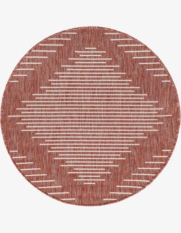 3' x 3' Easy-Clean Modern Indoor / Outdoor Round Rug