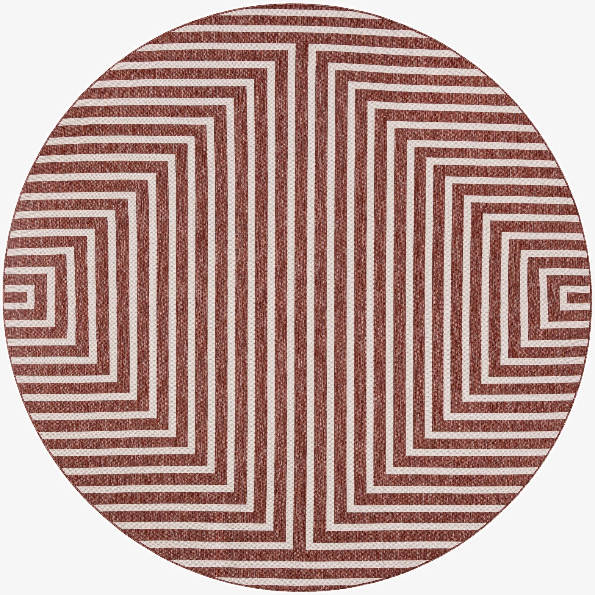 10' x 10'  Washable Modern Indoor / Outdoor Round Rug