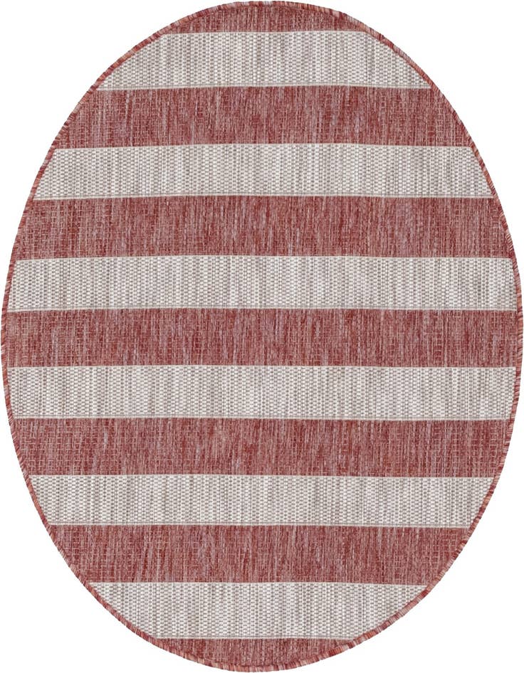 Detail image of 4' x 4' Easy-Clean Ribbon Indoor / Outdoor Round Rug