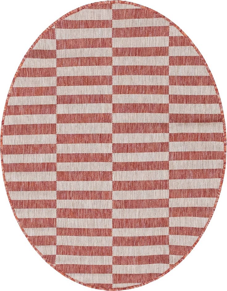 Detail image of 4' x 4' Easy-Clean Ribbon Indoor / Outdoor Round Rug