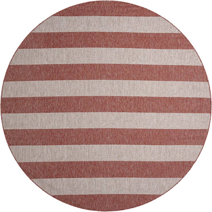 Detail image of 10' x 10' Easy-Clean Ribbon Indoor / Outdoor Round Rug