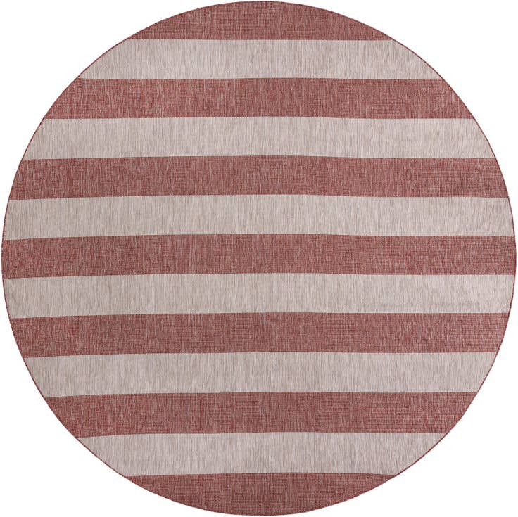 Detail image of 12' x 12' Easy-Clean Ribbon Indoor / Outdoor Round Rug