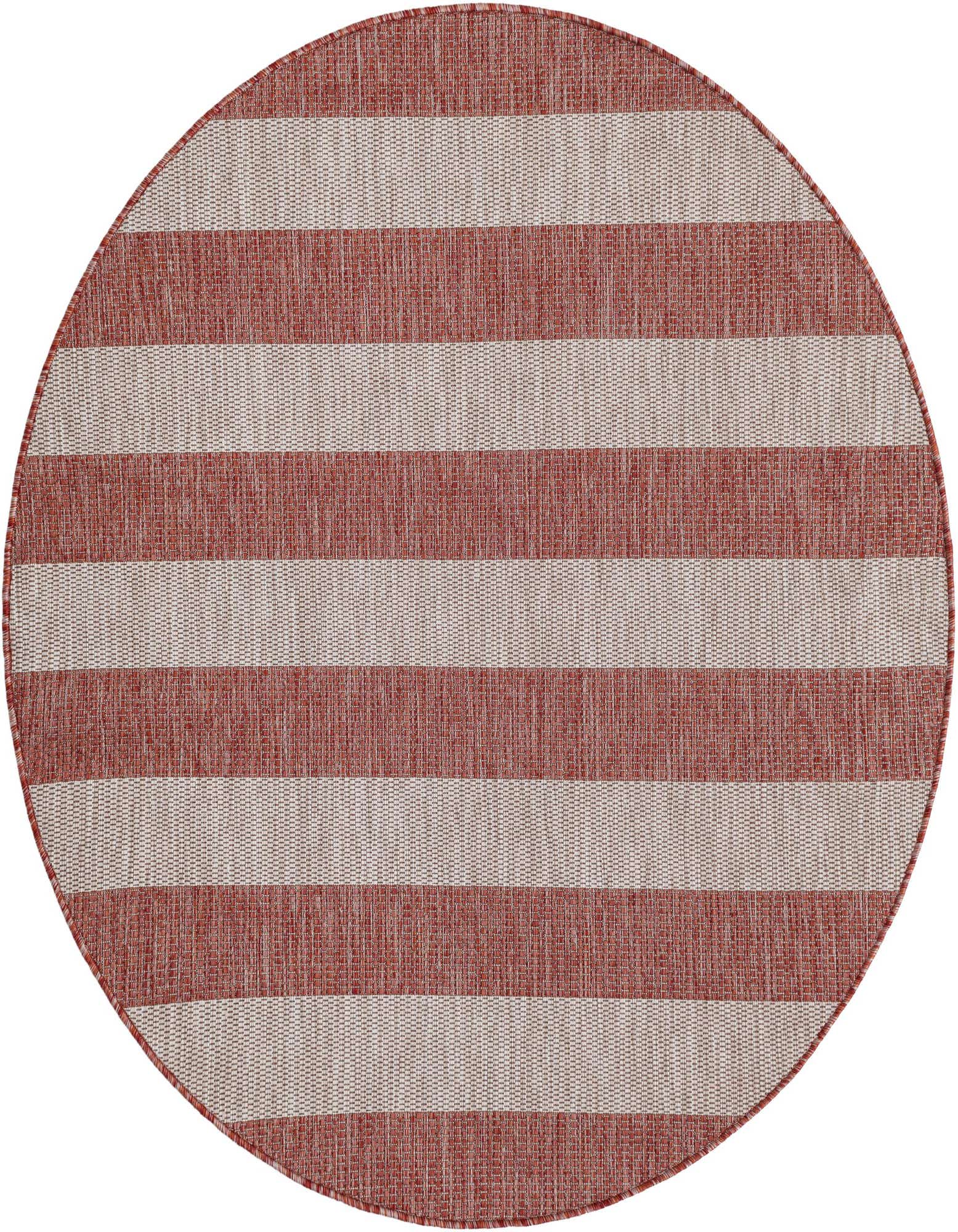5' 3 x 5' 3 Easy-Clean Ribbon Indoor / Outdoor Round Rug