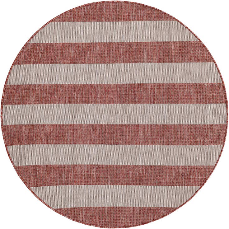 Detail image of 5' 3 x 5' 3 Easy-Clean Ribbon Indoor / Outdoor Round Rug