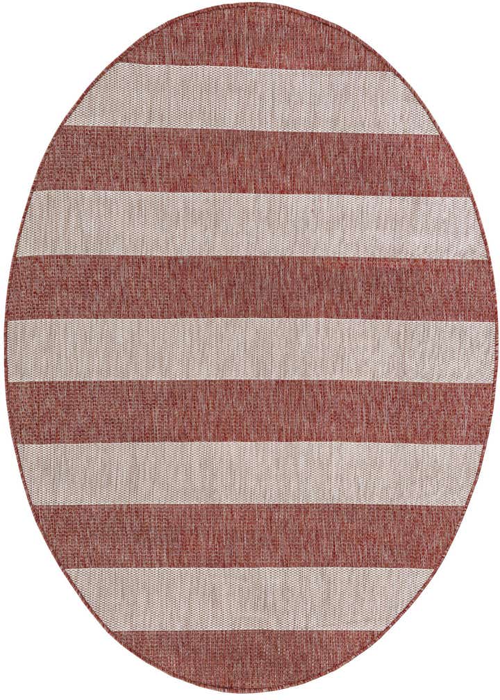 6' x 6' Easy-Clean Ribbon Indoor / Outdoor Round Rug