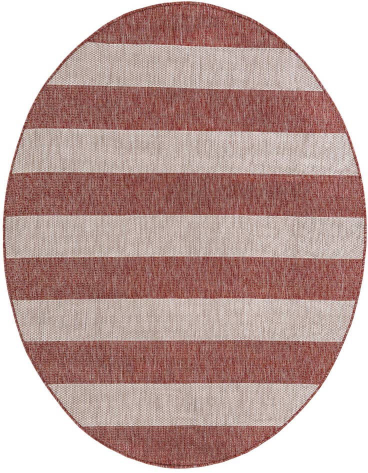 Detail image of 6' x 6' Easy-Clean Ribbon Indoor / Outdoor Round Rug