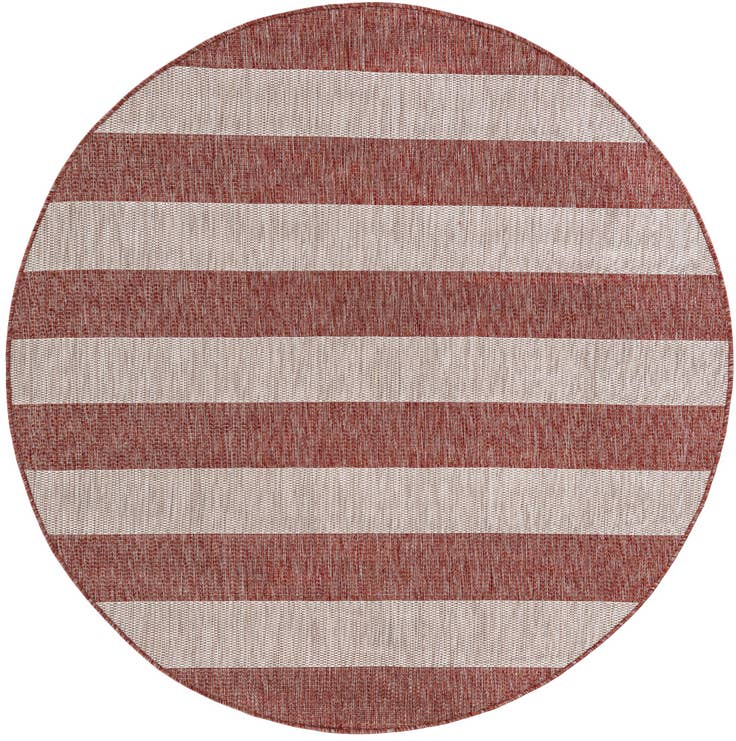 Detail image of 6' x 6' Easy-Clean Ribbon Indoor / Outdoor Round Rug
