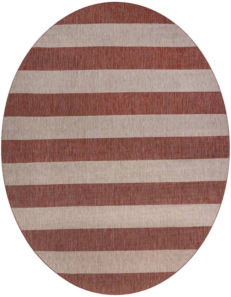 Detail image of 13' x 13' Easy-Clean Ribbon Indoor / Outdoor Round Rug