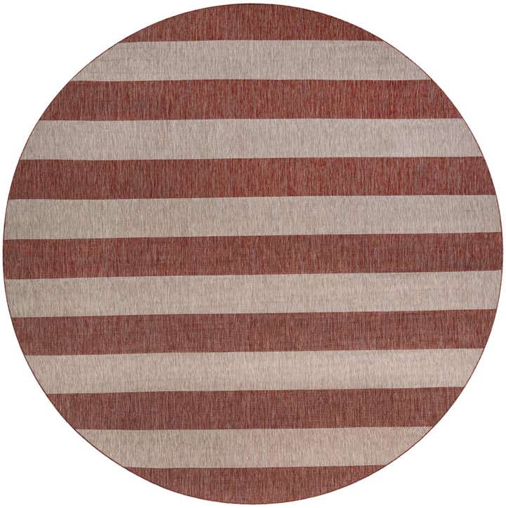 13' x 13' Easy-Clean Ribbon Indoor / Outdoor Round Rug