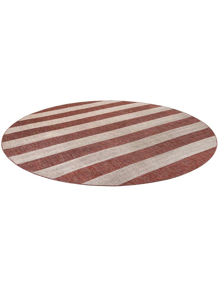 13' x 13' Easy-Clean Ribbon Indoor / Outdoor Round Rug