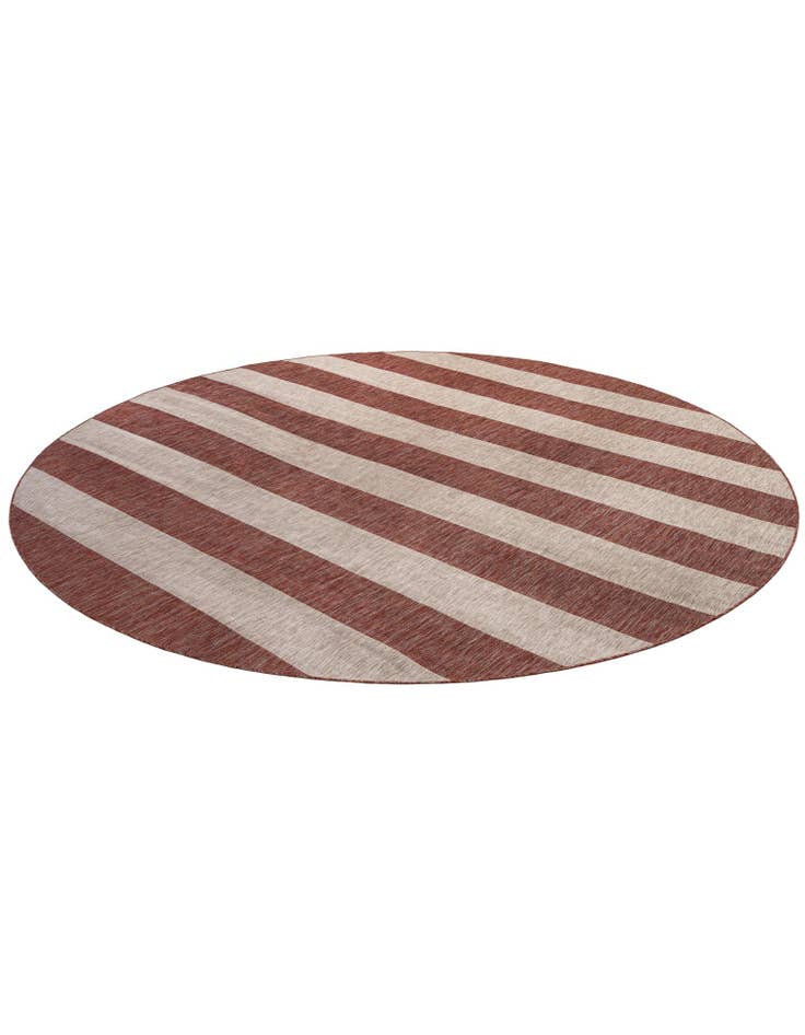 Detail image of 13' x 13' Easy-Clean Ribbon Indoor / Outdoor Round Rug
