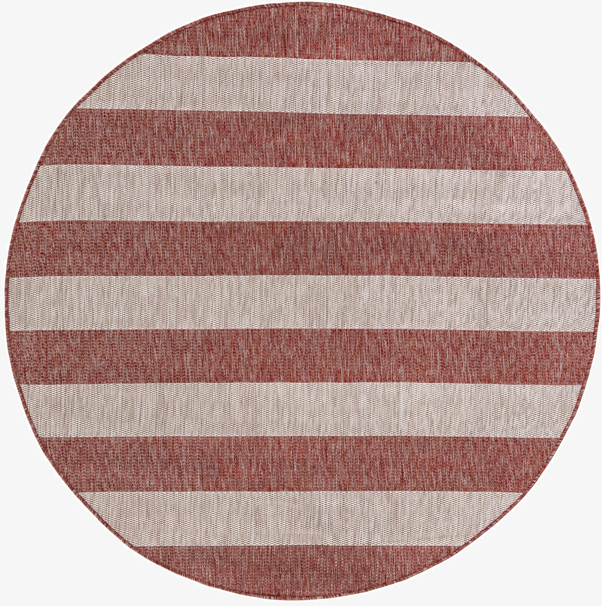 6' x 6' Washable Ribbon Indoor / Outdoor Round Rug