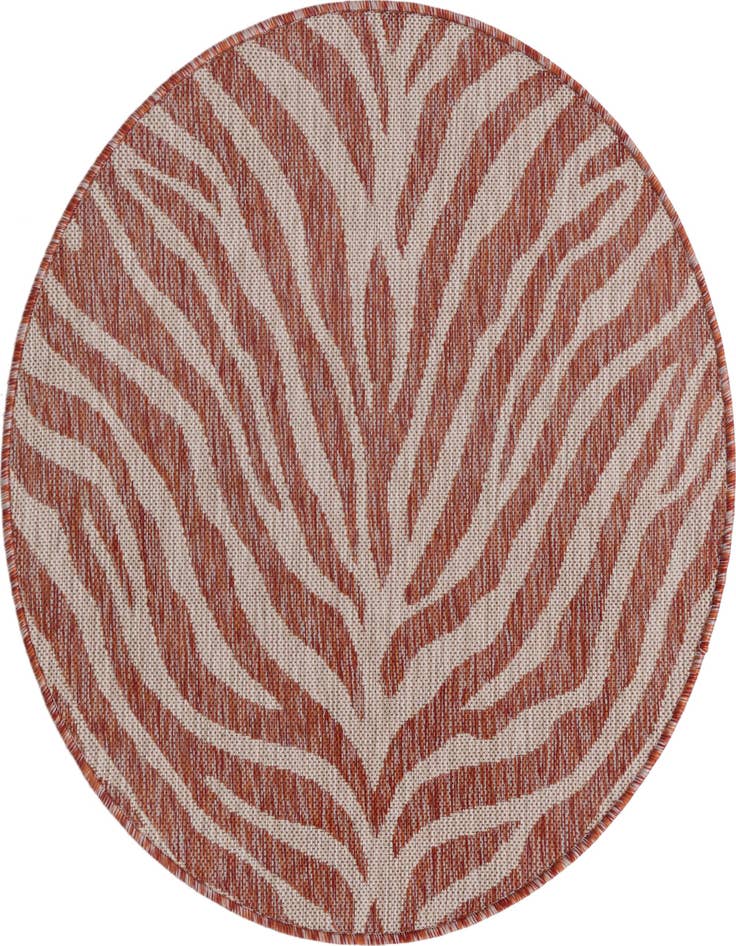Detail image of 3' x 3' Easy-Clean Safari Indoor / Outdoor Round Rug