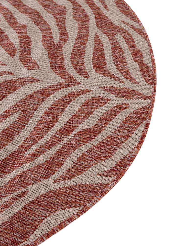 4' x 4' Easy-Clean Safari Indoor / Outdoor Round Rug