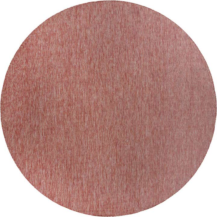 13' x 13' Easy-Clean Solid Indoor / Outdoor Round Rug