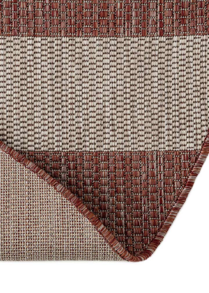 6' x 6' Easy-Clean Striped Indoor / Outdoor Round Rug