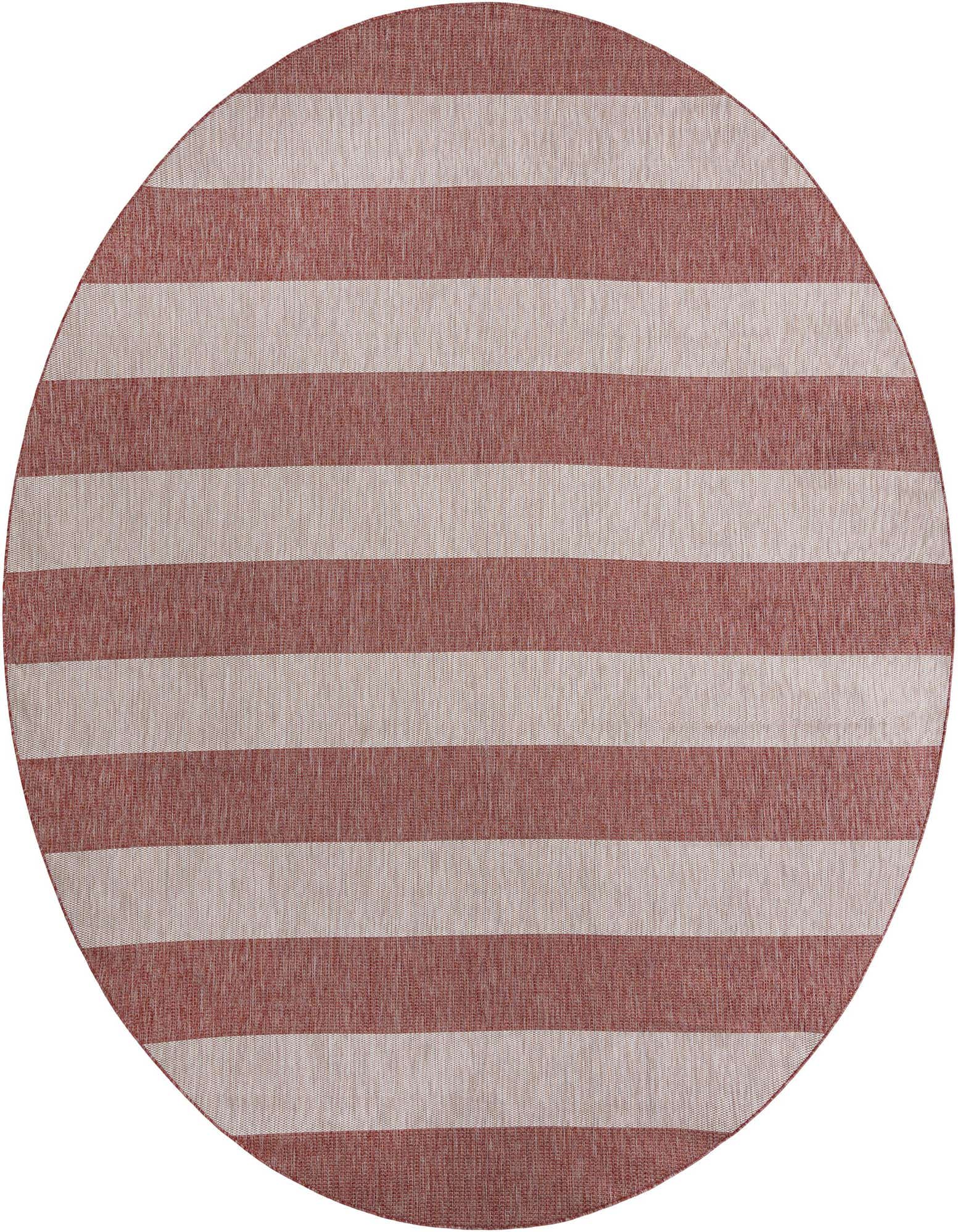 12' x 12' Easy-Clean Striped Indoor / Outdoor Round Rug