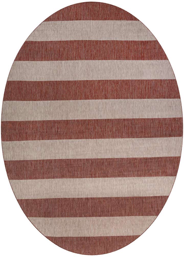 13' x 13' Easy-Clean Striped Indoor / Outdoor Round Rug