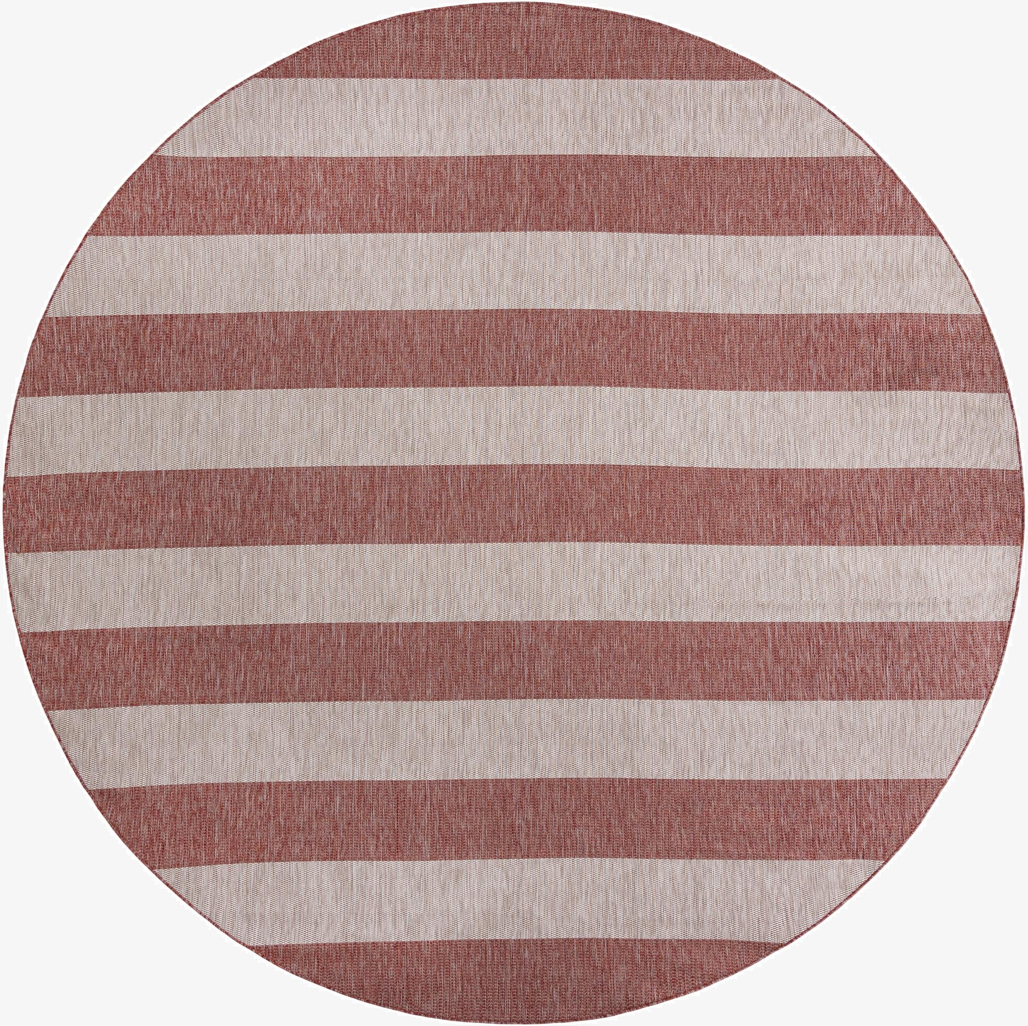 12' x 12'  Washable Striped Indoor / Outdoor Round Rug