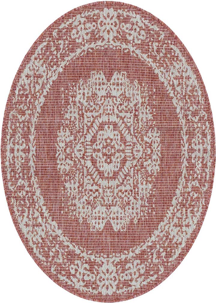 4' x 4' Easy-Clean Traditional Indoor / Outdoor Round Rug