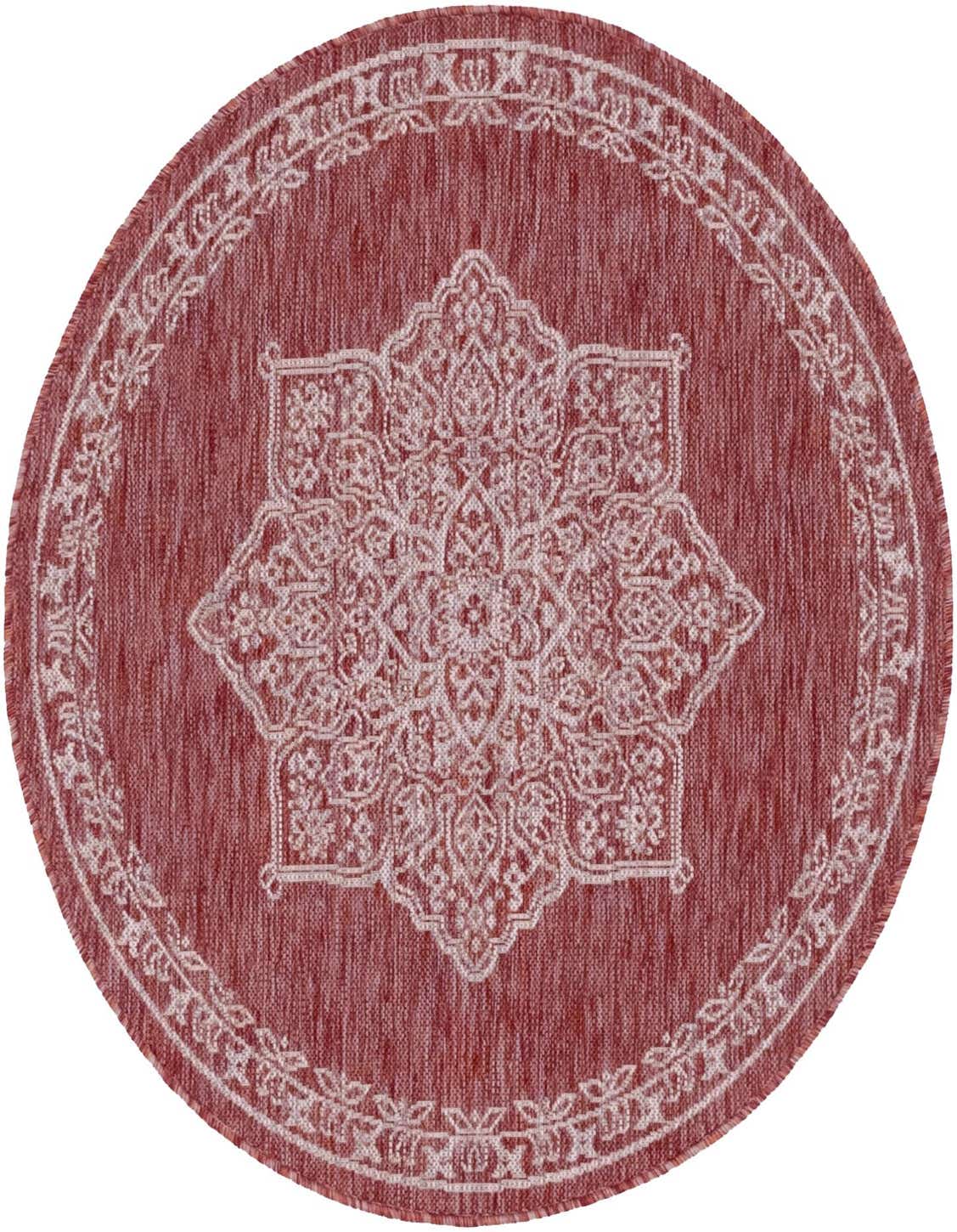 4' x 4' Easy-Clean Traditional Indoor / Outdoor Round Rug