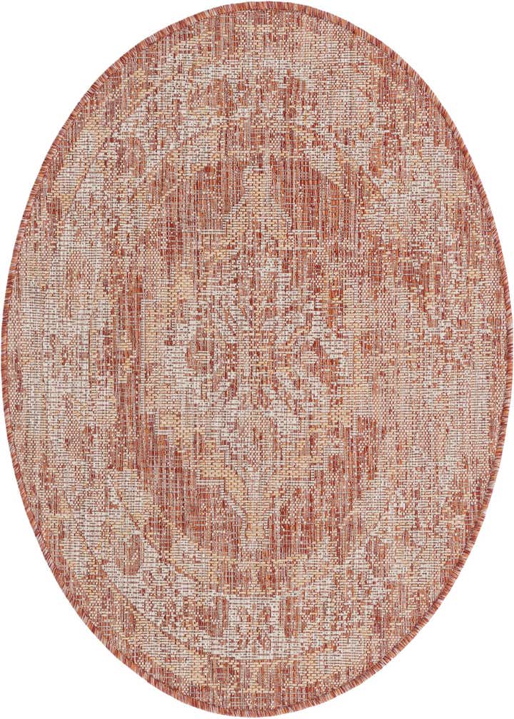 3' x 3' Easy-Clean Traditional Indoor / Outdoor Round Rug