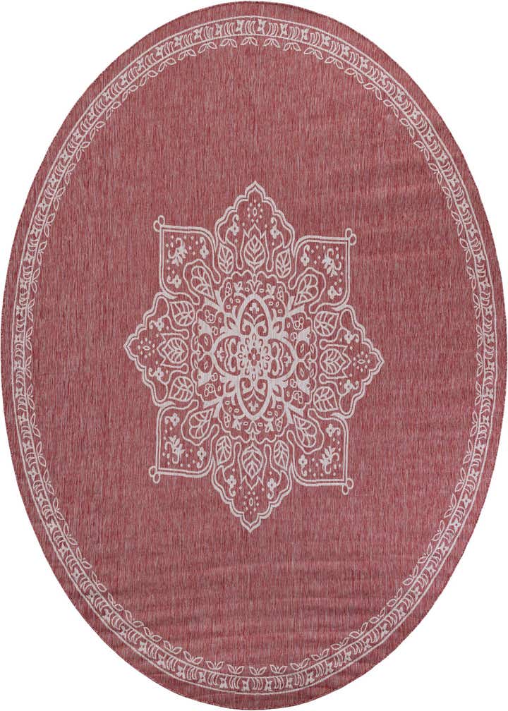 12' x 12' Easy-Clean Traditional Indoor / Outdoor Round Rug