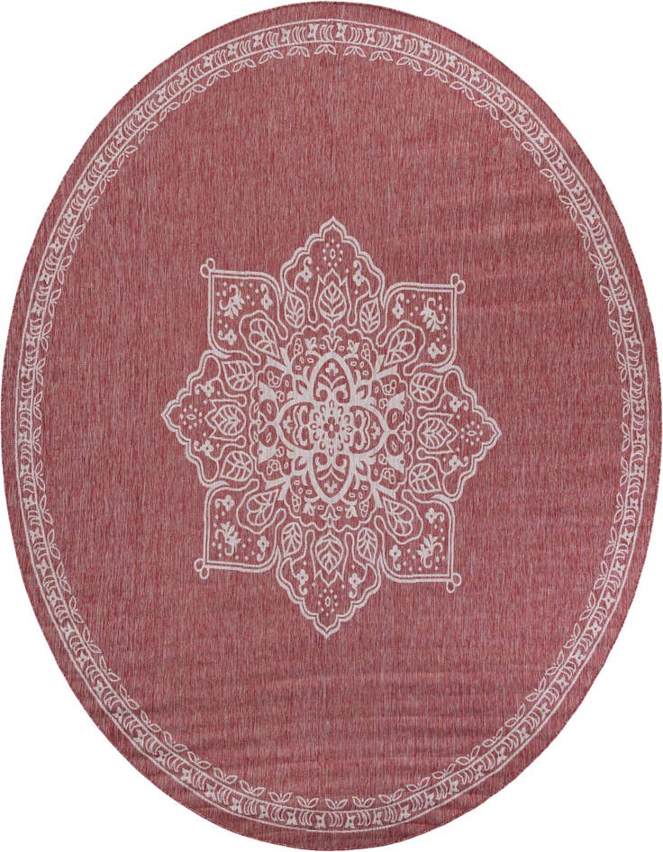 Detail image of 12' x 12' Easy-Clean Traditional Indoor / Outdoor Round Rug