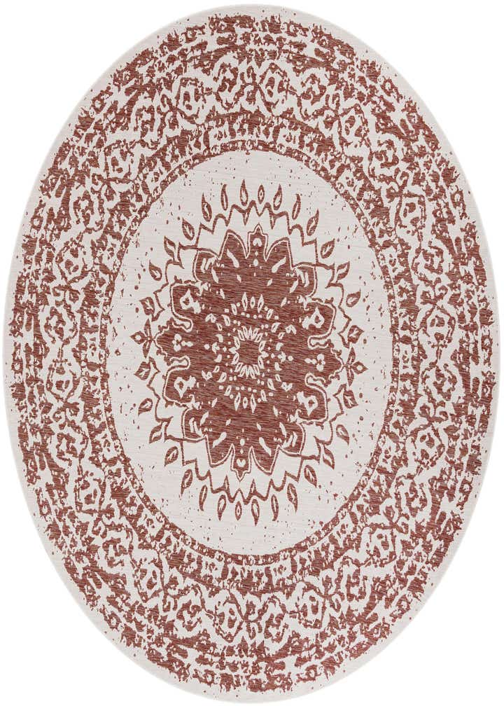 10' x 10' Easy-Clean Traditional Indoor / Outdoor Round Rug