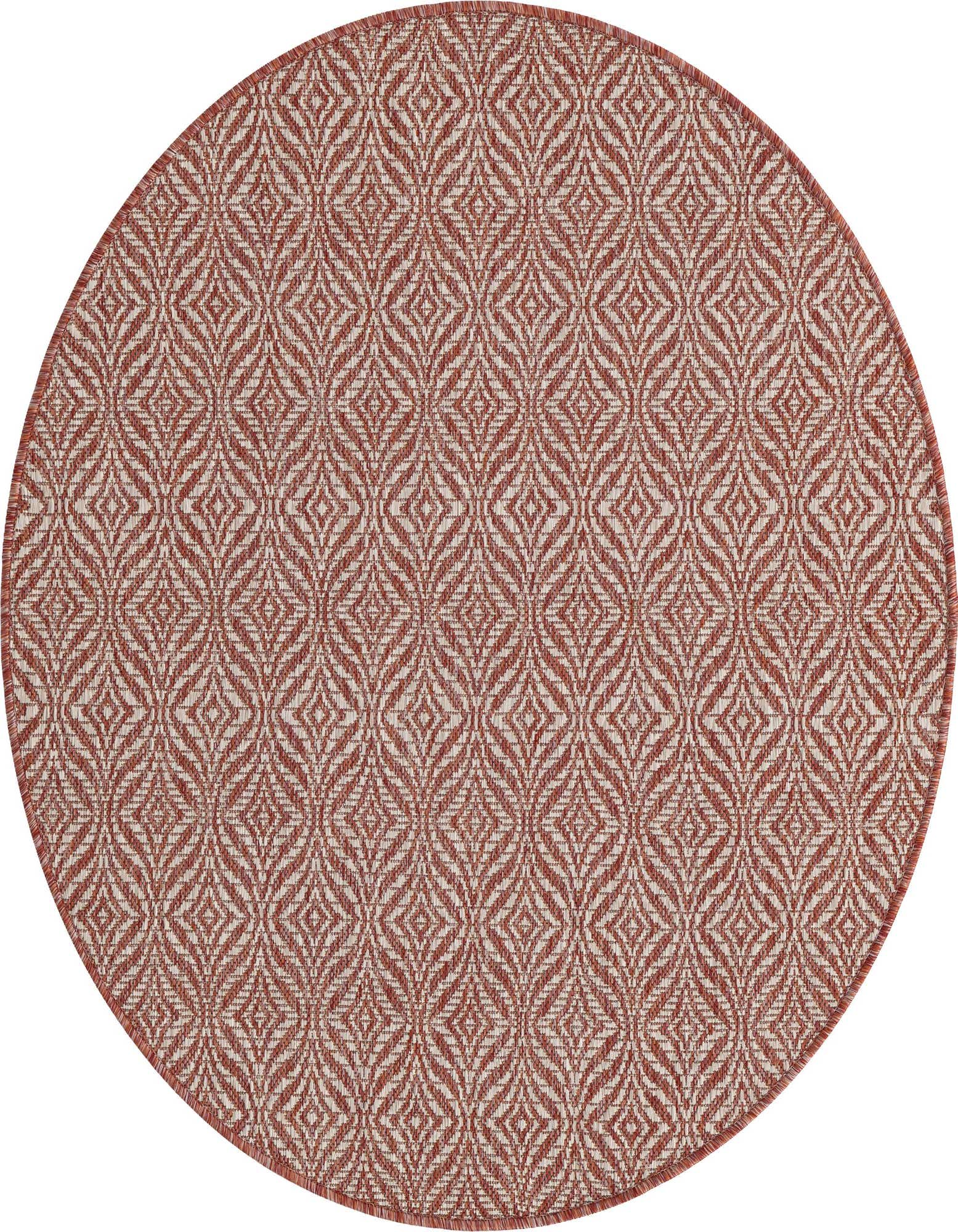 4' x 4' Easy-Clean Trellis Indoor / Outdoor Round Rug