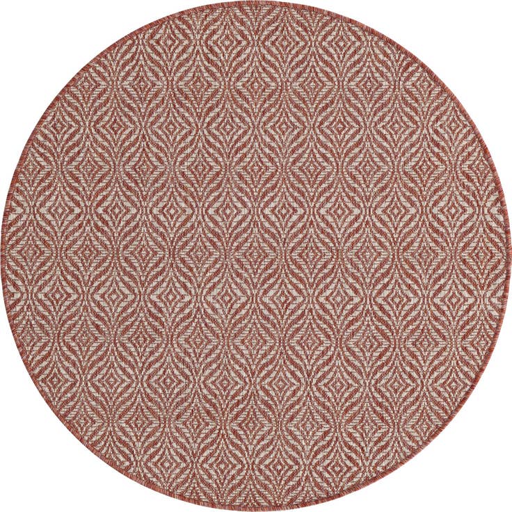Detail image of 4' x 4' Easy-Clean Trellis Indoor / Outdoor Round Rug
