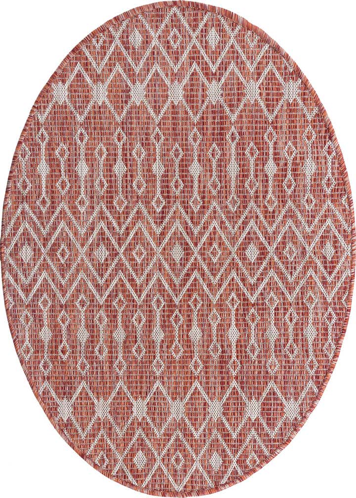 3' x 3' Easy-Clean Trellis Indoor / Outdoor Round Rug