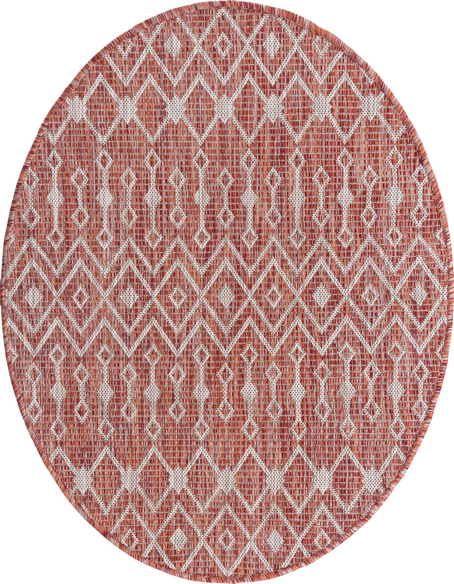 3' x 3' Easy-Clean Trellis Indoor / Outdoor Round Rug